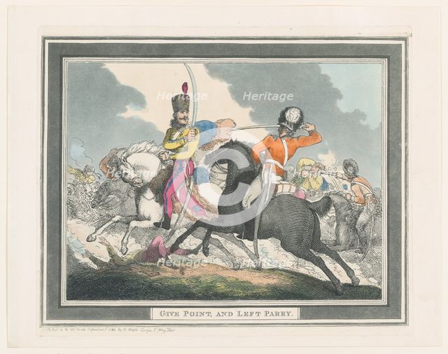 Give Points and Left Parry, September 1, 1798., September 1, 1798. Creator: Thomas Rowlandson.