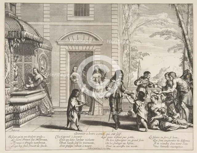 Giving Drink to the Thirsty (Donner à boire à ceux qui ont soif). Creator: Abraham Bosse.