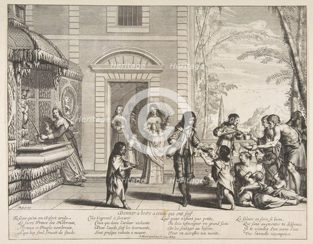 Giving Drink to the Thirsty (Donner à boire à ceux qui ont soif). Creator: Abraham Bosse.