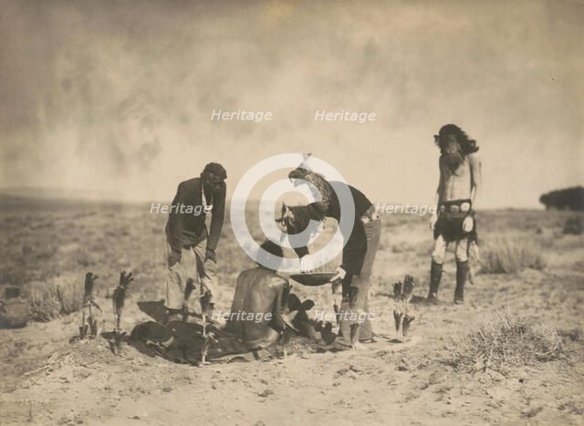 Giving the medicine-Navaho, c1905. Creator: Edward Sheriff Curtis.
