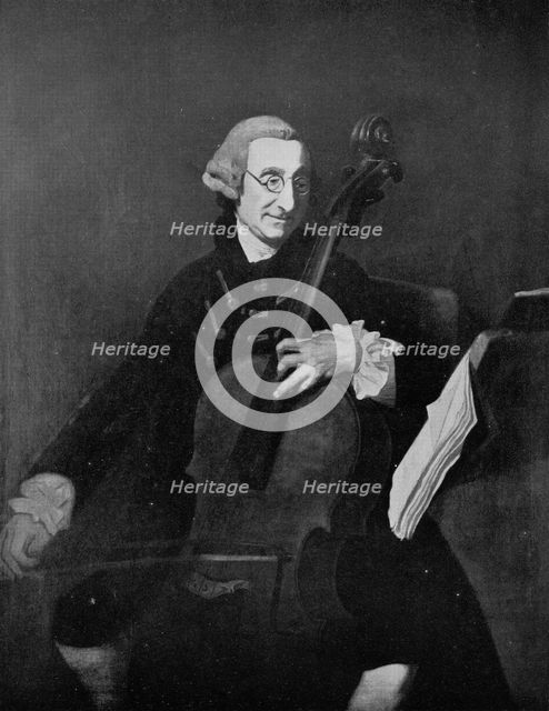 Giacomo Cervetto (1680-1783), Italian cellist. Creator: Johan Zoffany.