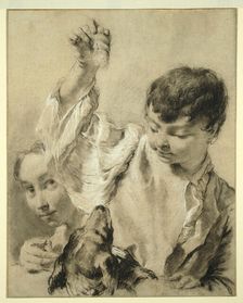 Giacomo Feeding a Dog, 1738/39. Creator: Giovanni Battista Piazzetta