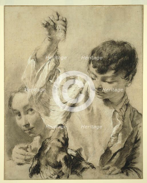 Giacomo Feeding a Dog, 1738/39. Creator: Giovanni Battista Piazzetta.