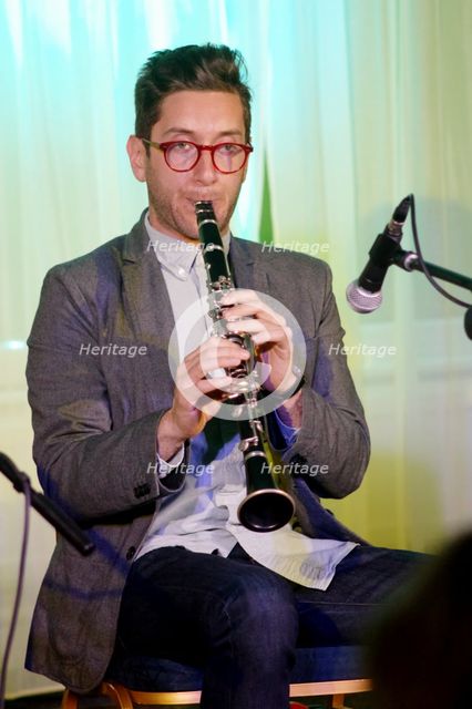 Giacomo Smith, Watermill Jazz Club, Dorking, Surrey, 26th July 2016. Artist: Brian O'Connor.