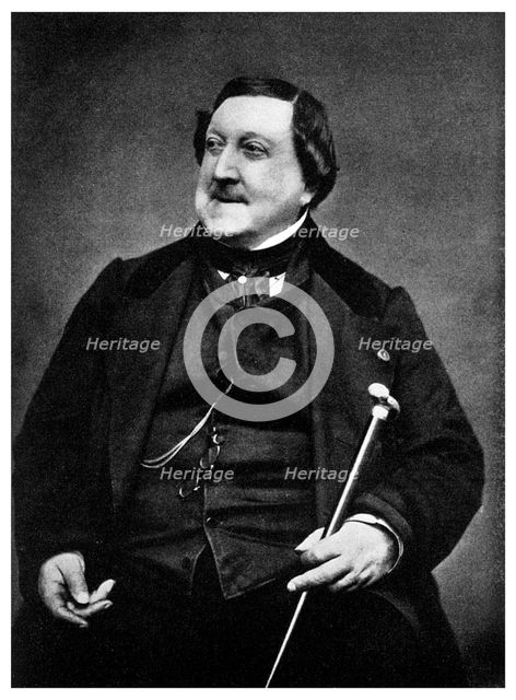 Giaochino Rossini, Italian composer, 19th century (1956). Artist: Unknown