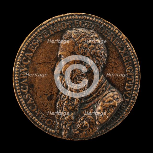 Giambattista Castaldi, died 1562, Count Piadena, General of Charles V [obverse], c. 1562. Creator: Annibale Fontana.