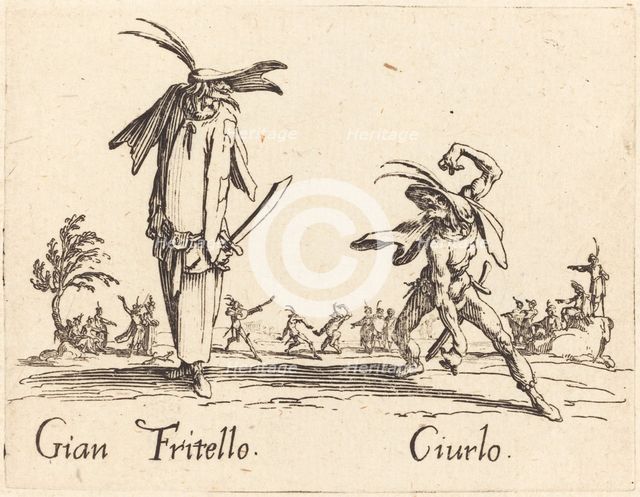 Gian Fritello and Ciurlo, c. 1622. Creator: Jacques Callot.
