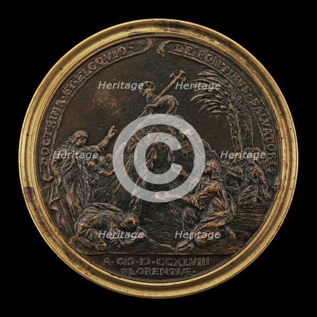 Giancarlo Rossetti Preaching with the Agnus Dei on a Mound [reverse], 1748. Creator: Antonio Francesco Selvi.