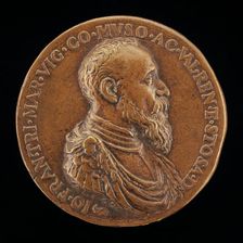 Gianfrancesco Trivulzio, 1504-1573, Marquess of Vigevano 1518 and Count of Mesocco [obverse], c1548. Creator: Pietro Paolo Galeotti