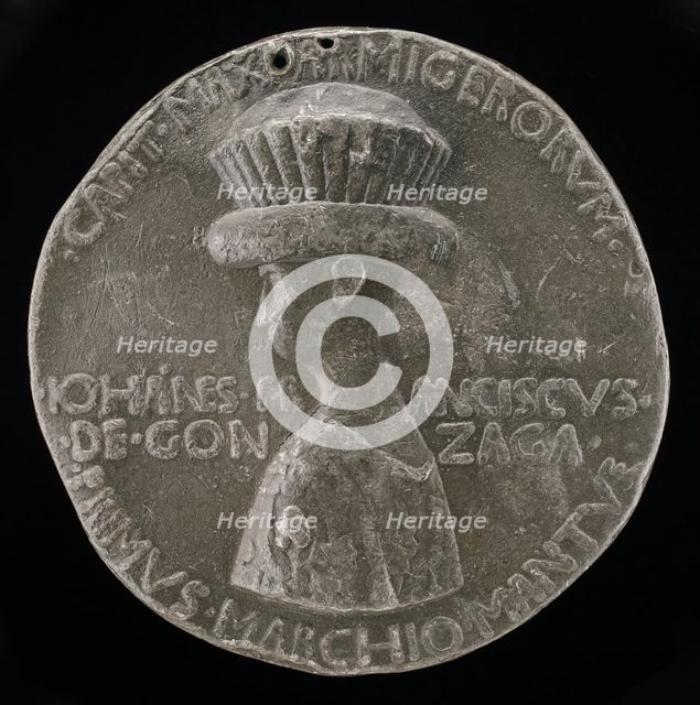 Gianfrancesco I Gonzaga, 1395-1444, 1st Marquess of Mantua 1433 [obverse], c. 1439. Creator: Pisanello.