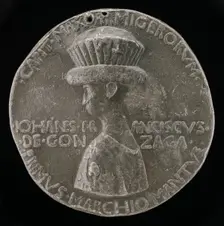Gianfrancesco I Gonzaga, 1395-1444, 1st Marquess of Mantua 1433 [obverse], c. 1439. Creator: Pisanello