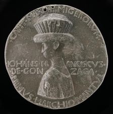 Gianfrancesco I Gonzaga, 1395-1444, 1st Marquess of Mantua 1433 [obverse], c. 1439. Creator: Pisanello