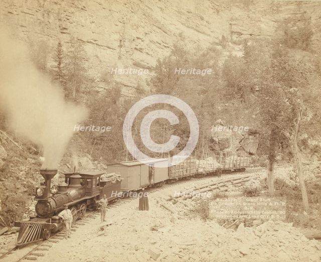 Giant Bluff Elk Canyon on Black Hills and Ft P RR, 1890. Creator: John C. H. Grabill.