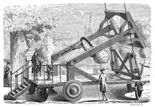 Giant burning glass of the Academie des Sciences, Paris, 18th century, (1874). Creators: Amedee Guillemin, Unknown