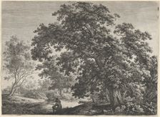Giant Oak with a Seated Fisherman. Creator: Carl Wilhelm Kolbe the elder