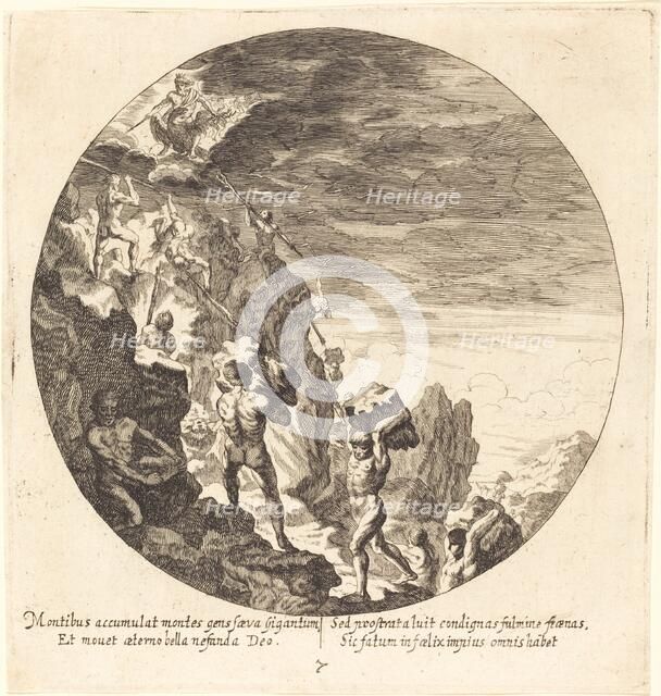 Giants Repelled by Jove, 1665. Creator: Georg Andreas Wolfgang.