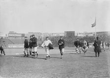 Giants walk onto field; John McGraw leads, New York, NL (baseball), 1911. Creator: Bain News Service