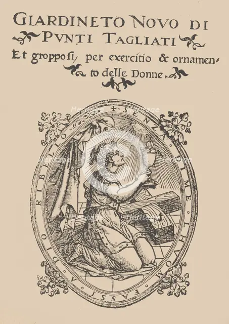 Giardineto novo di punti tagliati et gropposi per exercitio & ornamento delle donne (Venic..., 1554. Creator: Matteo Pagano.