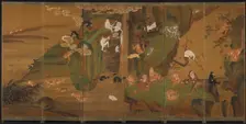 Gibbons in a Landscape, late 1800s or early 1900s. Creator: Unknown