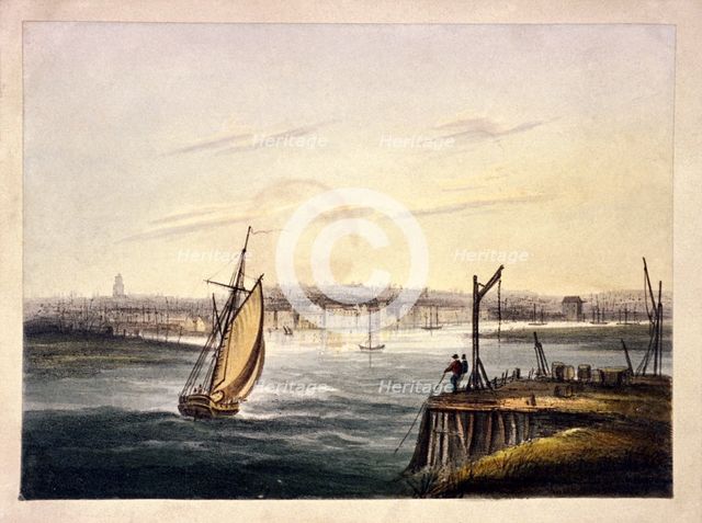 Gibbet at Blackwall, Poplar, London, c1825. Artist: Anon