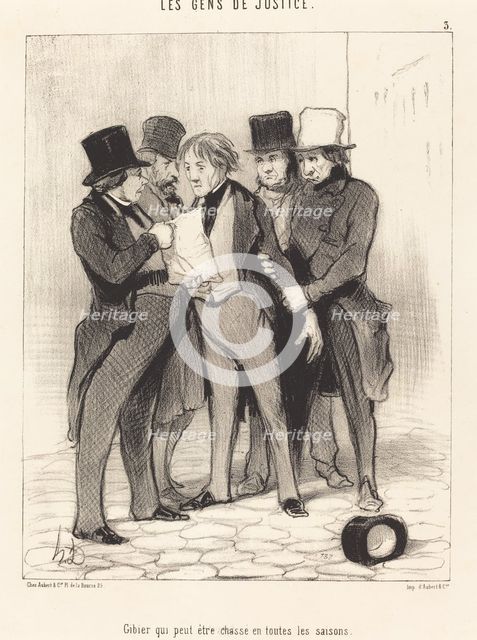 Gibier qui peut être chassé en toutes les saisons, 1845. Creator: Honore Daumier.