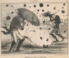 Giboulées de mars a Sébastopol, c1850s. Creator: Honore Daumier