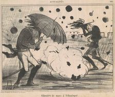 Giboulées de mars a Sébastopol, c1850s. Creator: Honore Daumier