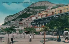 Gibraltar - Casemates Barracks and Rock Gun c1900