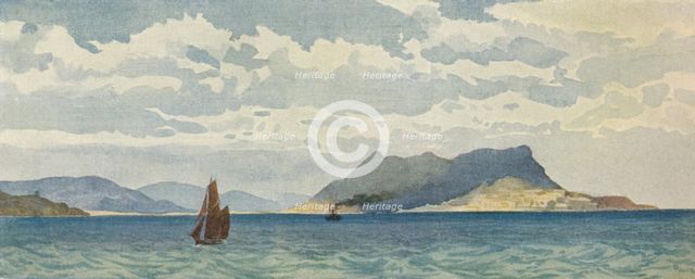 'Gibraltar from the West', c1880 (1905). Creator: Alexander Henry Hallam Murray.