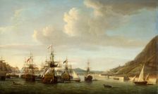 Gibraltar relieved by Sir George Rodney, 1780, 1780-1782. Creator: Dominic Serres