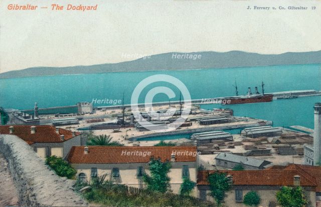 'Gibraltar - The Dockyard', 1900. Artist: Unknown.