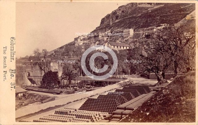 Gibraltar, The South Port, 19th century. Creator: Anon.