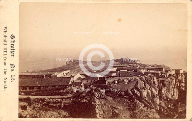 Gibraltar, Windmill Hill from the North, 19th century. Creator: Anon.