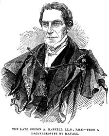 Gideon Algernon Mantell, English geologist, 1852. Creator: Anon