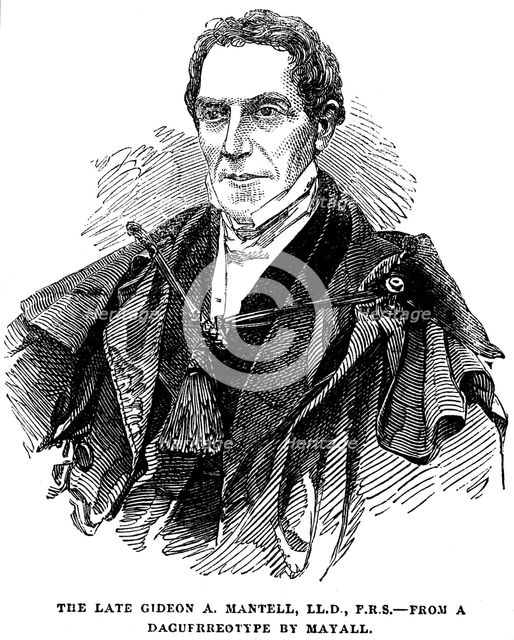 Gideon Algernon Mantell, English geologist, 1852. Creator: Anon.