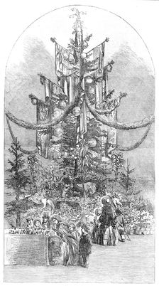 Gigantic Christmas-Tree, at the Crystal Palace, Sydenham, 1854. Creator: Unknown