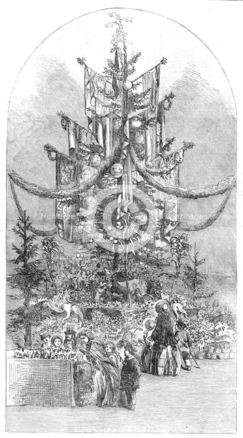 Gigantic Christmas-Tree, at the Crystal Palace, Sydenham, 1854. Creator: Unknown.