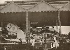 Gigantic Reclining Figure of Buddha, Pegu 1900. Creator: Unknown
