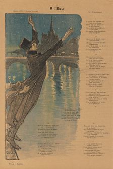 Gil Blas Illustré: At the Water's Edge (A lEau), 1896. Creator: Théophile Alexandre Steinlen (Swiss, 1859-1923)