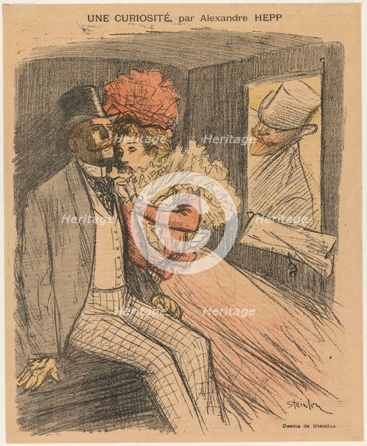Gil Blas Illustré: Une Curiosité, par Alexandre Hepp, 1897. Creator: Théophile Alexandre Steinlen (Swiss, 1859-1923).