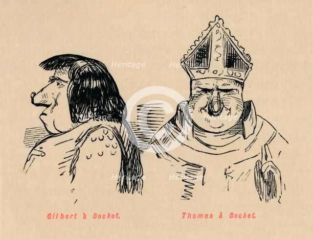 'Gilbert a Becket, Thomas a Becket', c1860, (c1860). Artist: John Leech.