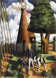 Gilbert Cannan and his Mill, 1916. Artist: Mark Gertler