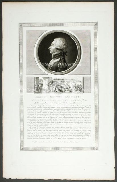 Gilbert Mottier Lafayette, Deputy State General of Auvergne, from Tableaux historique..., 1798–1804. Creator: Charles Francois Gabriel Levachez.
