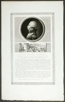 Gilbert Mottier Lafayette, Deputy State General of Auvergne, from Tableaux historique..., 1798–1804. Creator: Charles Francois Gabriel Levachez