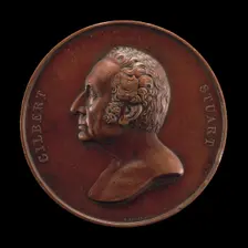 Gilbert Stuart, 1755-1828, Painter [obverse], 1848. Creator: Charles Cushing Wright