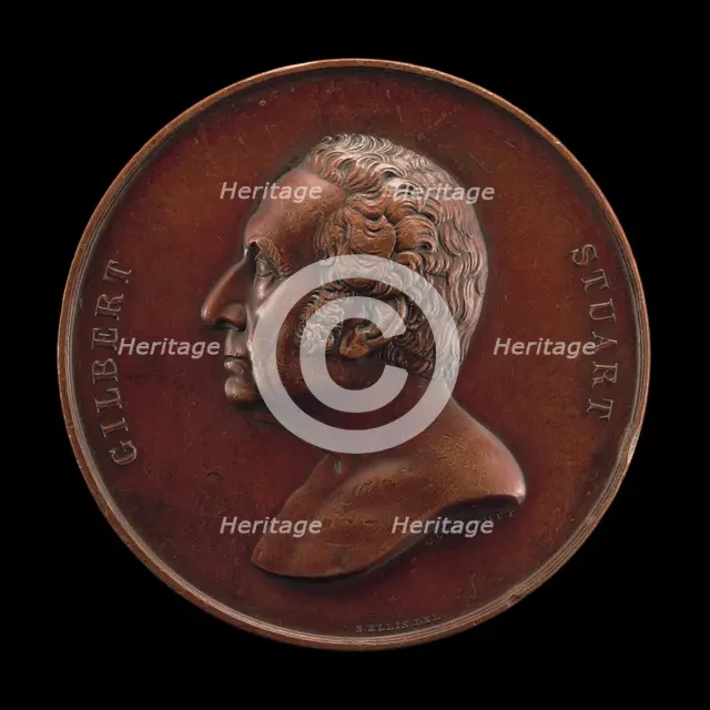 Gilbert Stuart, 1755-1828, Painter [obverse], 1848. Creator: Charles Cushing Wright.