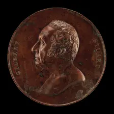 Gilbert Stuart, 1755-1828, Painter [obverse], 1848. Creator: Charles Cushing Wright