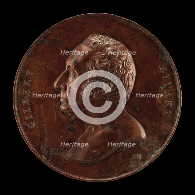 Gilbert Stuart, 1755-1828, Painter [obverse], 1848. Creator: Charles Cushing Wright.