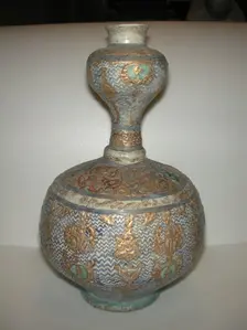 Gilded Mina'i Ceramic, Iran, late 12th-early 13th century. Creator: Unknown