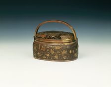 Gilded copper hand warmer, China, 1600-1650. Creator: Unknown